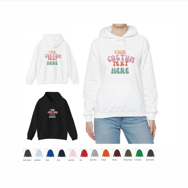 benutzerdefinierte Gildan Hoodie Pulli, geschenk idee für paare jubiläum, freundin partner für ihn sie geburtstag personalisierte muttertag