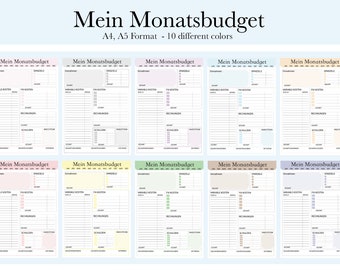 Budgetplaner organizer, monthly budget template, expense tracker, printable budget sheets, family budget planner, Budget, Savings, finance