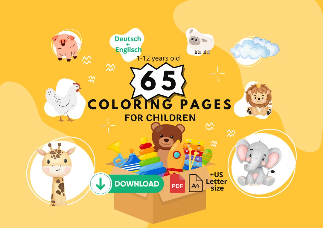  Malbuch Für Kinder, Malvorlagen, Ausmalbuch, Drawing Tiere Printable Bildidee 