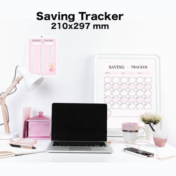 Saving Tracker, Spar Tracker, Finanzplaner, Monthly 52 weeks year tracker, Sinking Fund, Financial Spar Challenge, printable, digital, pdf,