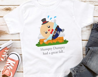 Humpty Dumpty Kids T-Shirt • Nursery Rhyme Toddler Tee • Birthday Gift Shirt for Boys Girls