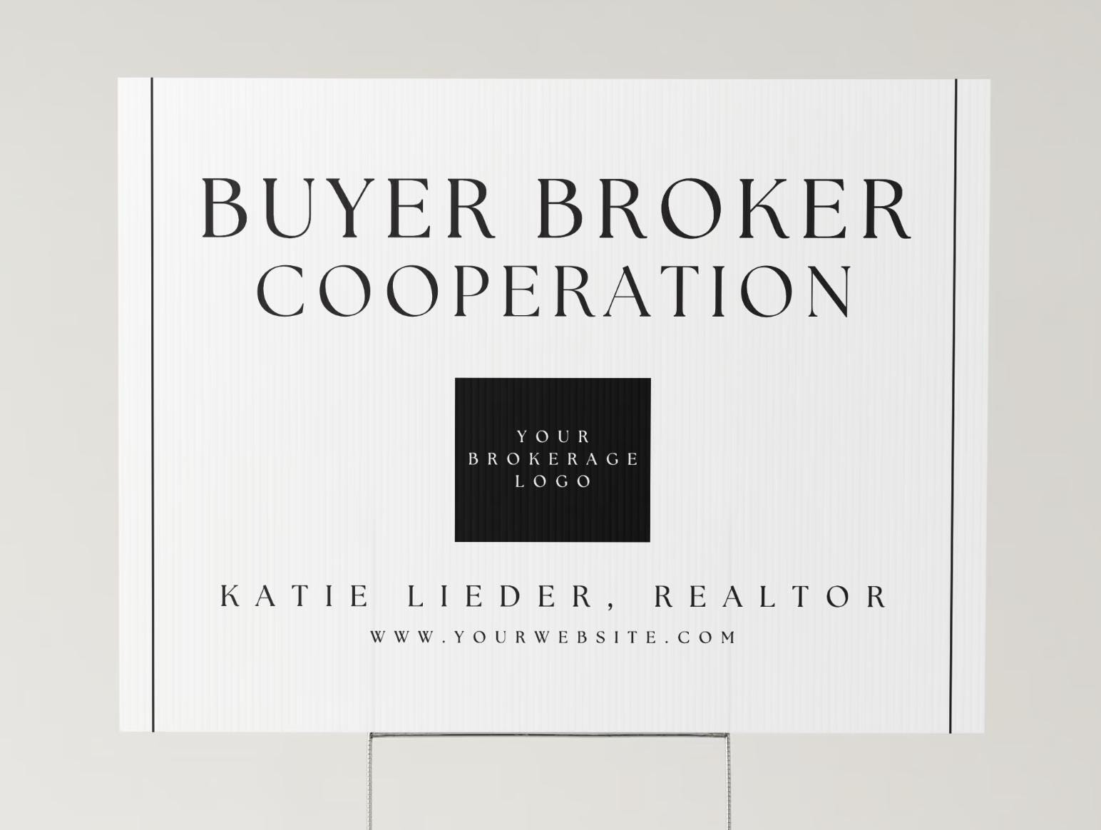Buyer Broker Cooperation Yard Sign | DIGITAL DOWNLOAD | Agency ...