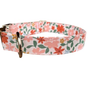 Vintage flowers Dog Collar, Flowers dog collar, Spring dog collar, Dog Mom gift, Girl dog collar, adjustable collar, Pink dog collar, Summer