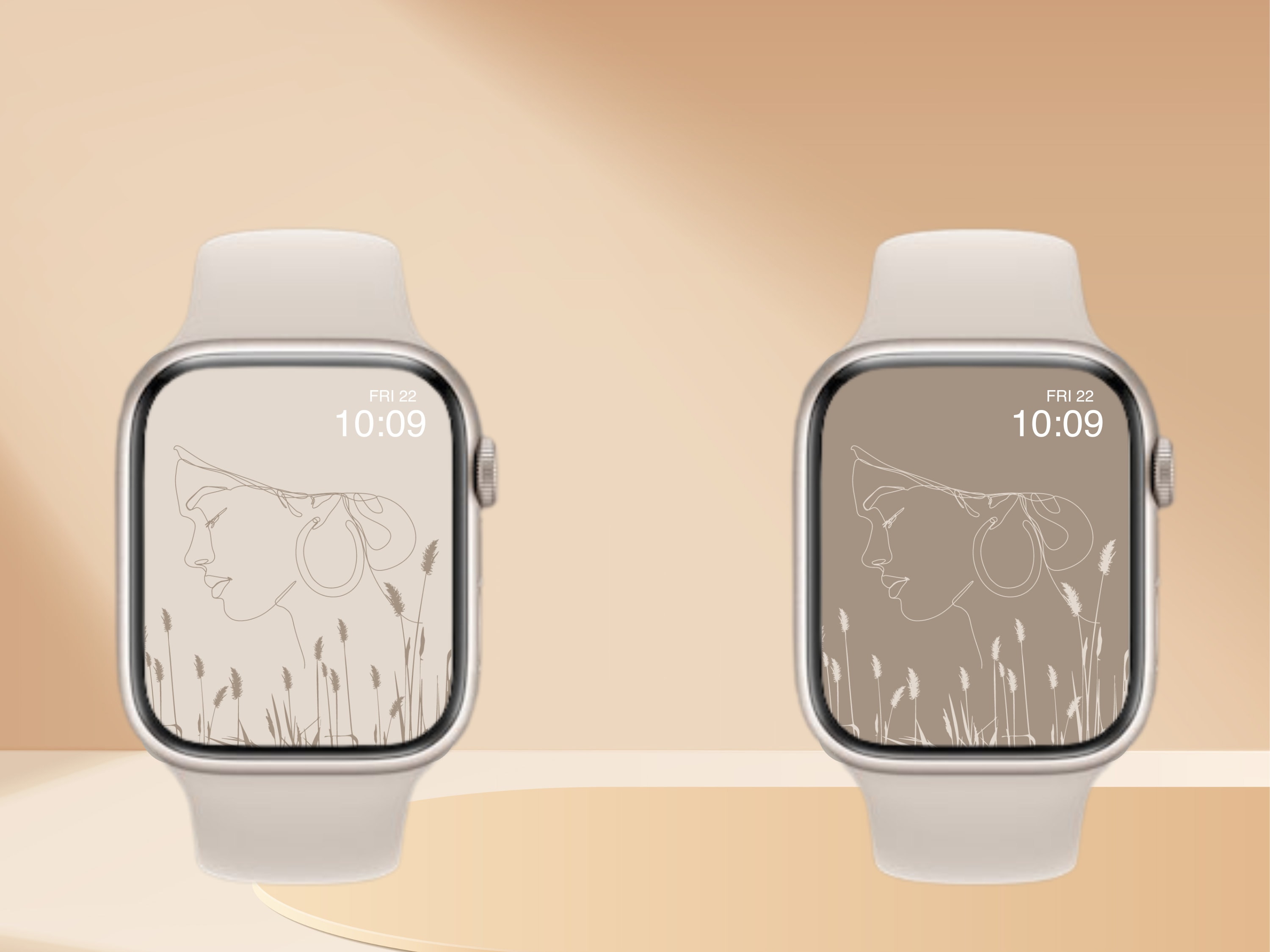 2 SET Smart Watch Wallpaper Smart Watch Background Apple Etsy
