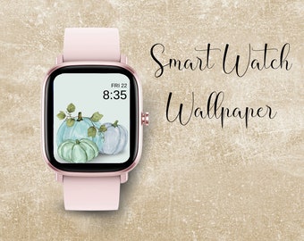 Fond d’écran de montre intelligente, fond de montre intelligente, Apple Watch, fond d’écran Apple Watch | téléchargement instantané. Joyeux Halloween, citrouille H027