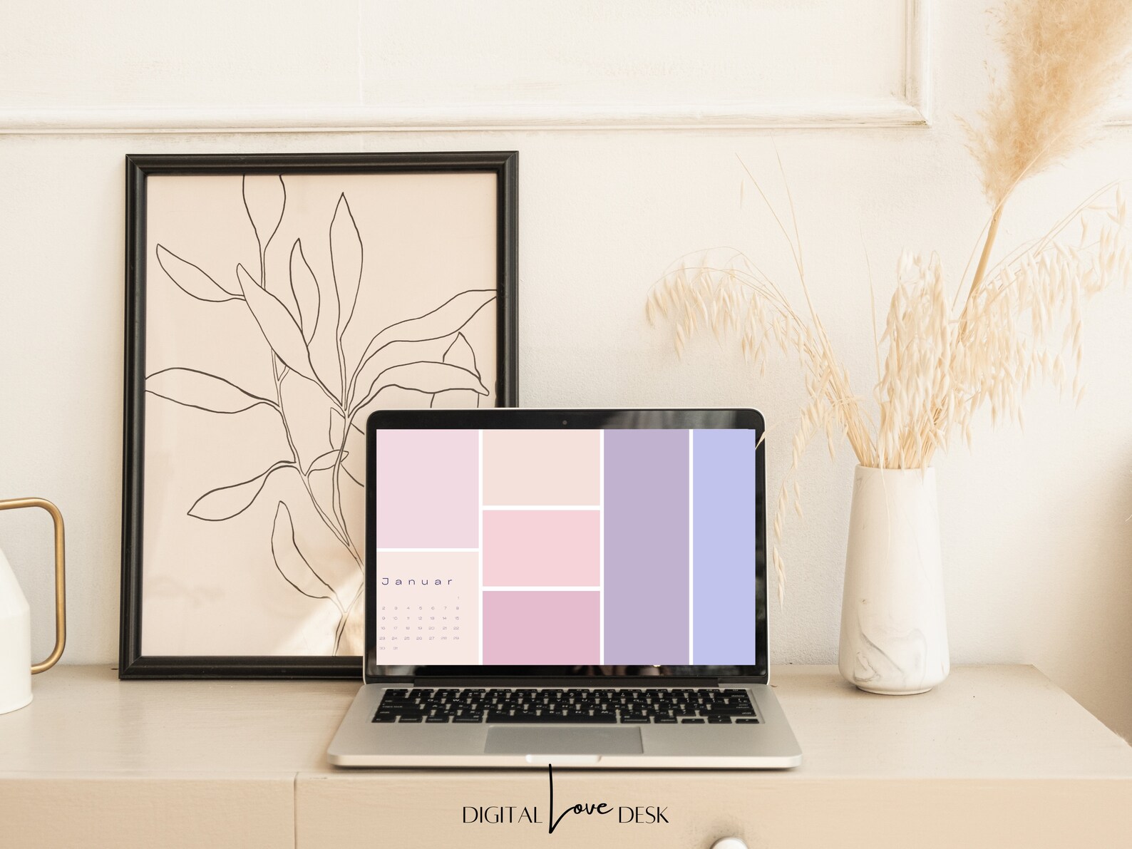 2023 Desktop Calendar Wallpaper Minimalist Aestethic - Etsy