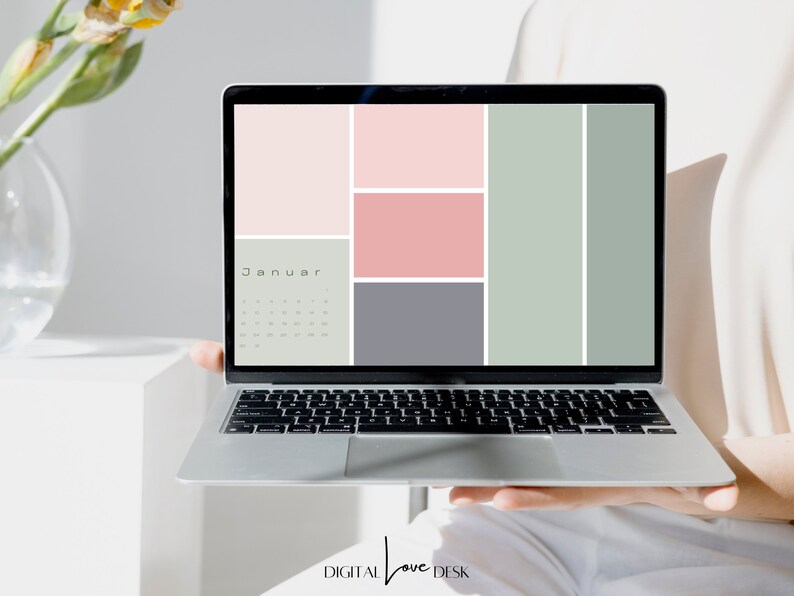 2023 Desktop Calendar Wallpaper Minimalist Aestethic - Etsy UK