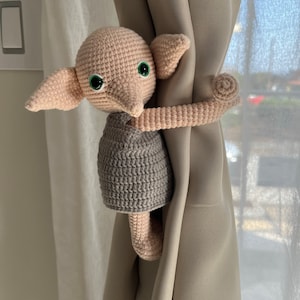 DOBBY CURTAIN TIE Back , Tie  Back  Dobby, Curtain Tie Back ,Elf Curtain Tie, Wizard Harry Gift, Wizard Nursery Decor, Curtain Tieback