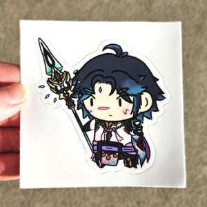 Autocollant en vinyle Xiao Genshin Impact Chibi (3 pouces)