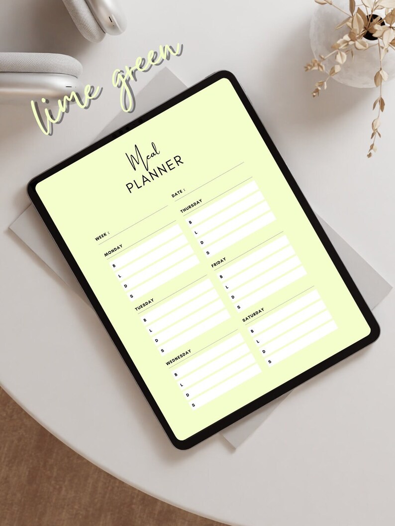 Digital & Printable Weekly Meal Planner - Etsy