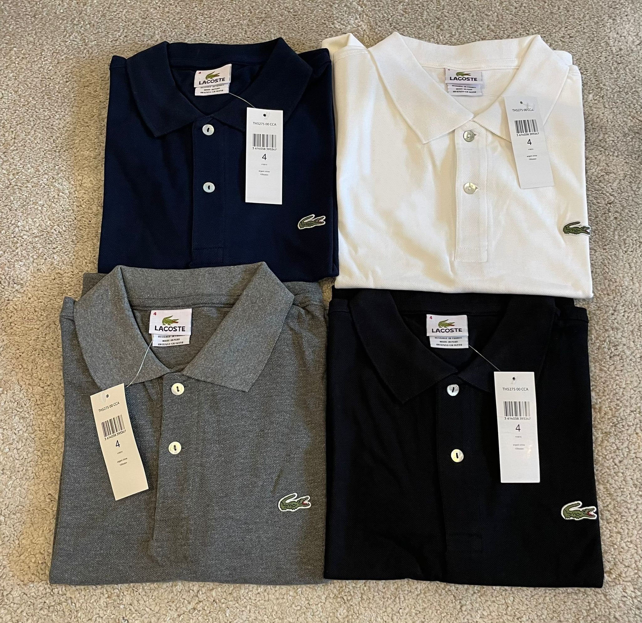 malt ugunstige ophavsret Lacoste Short Sleeve Polo Shirt With Tags Black White Grey - Etsy