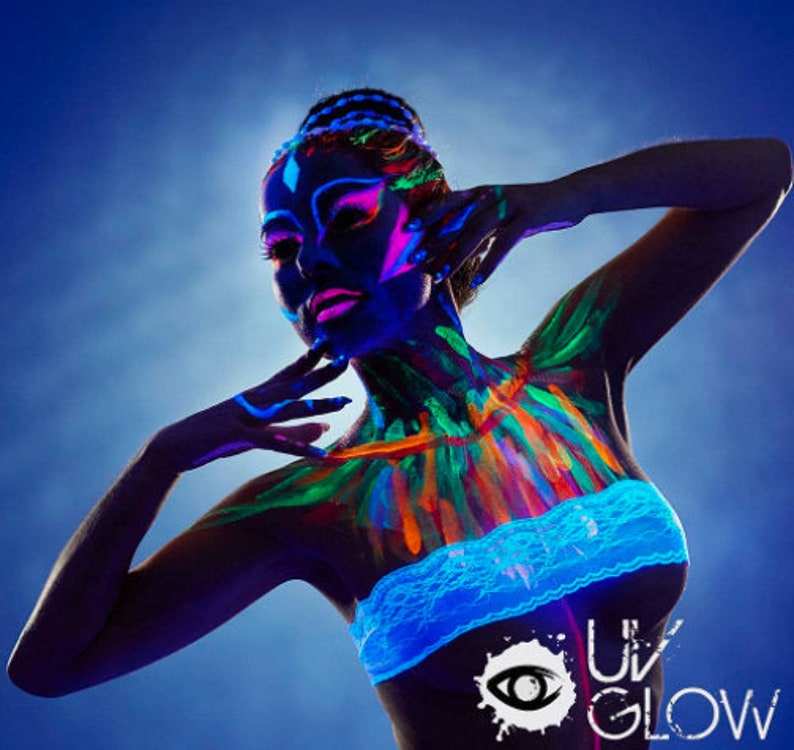 UV Glow Blacklight Face and Body Paint - Set of 6 Tubes - Neon ...