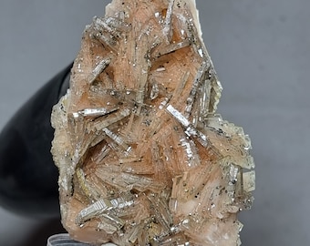 Orange barite with pyrite 8x6x4 cm