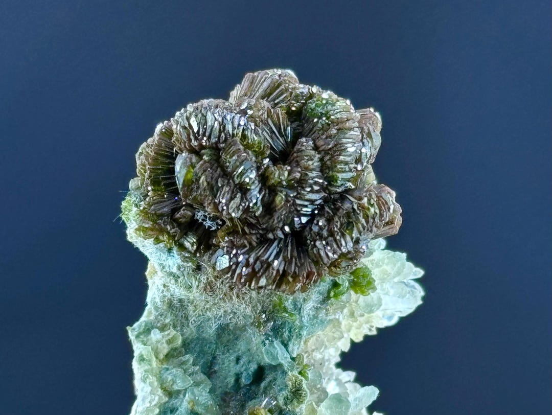 Lustrous Brown Color Epidote With Actinolite and Quartz in Perfect ...