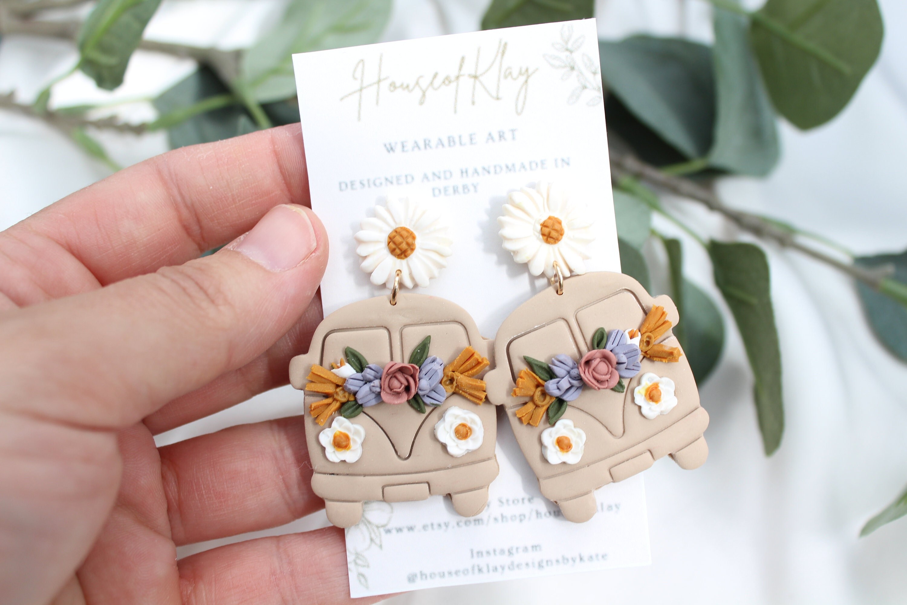 Polymer clay earrings deals