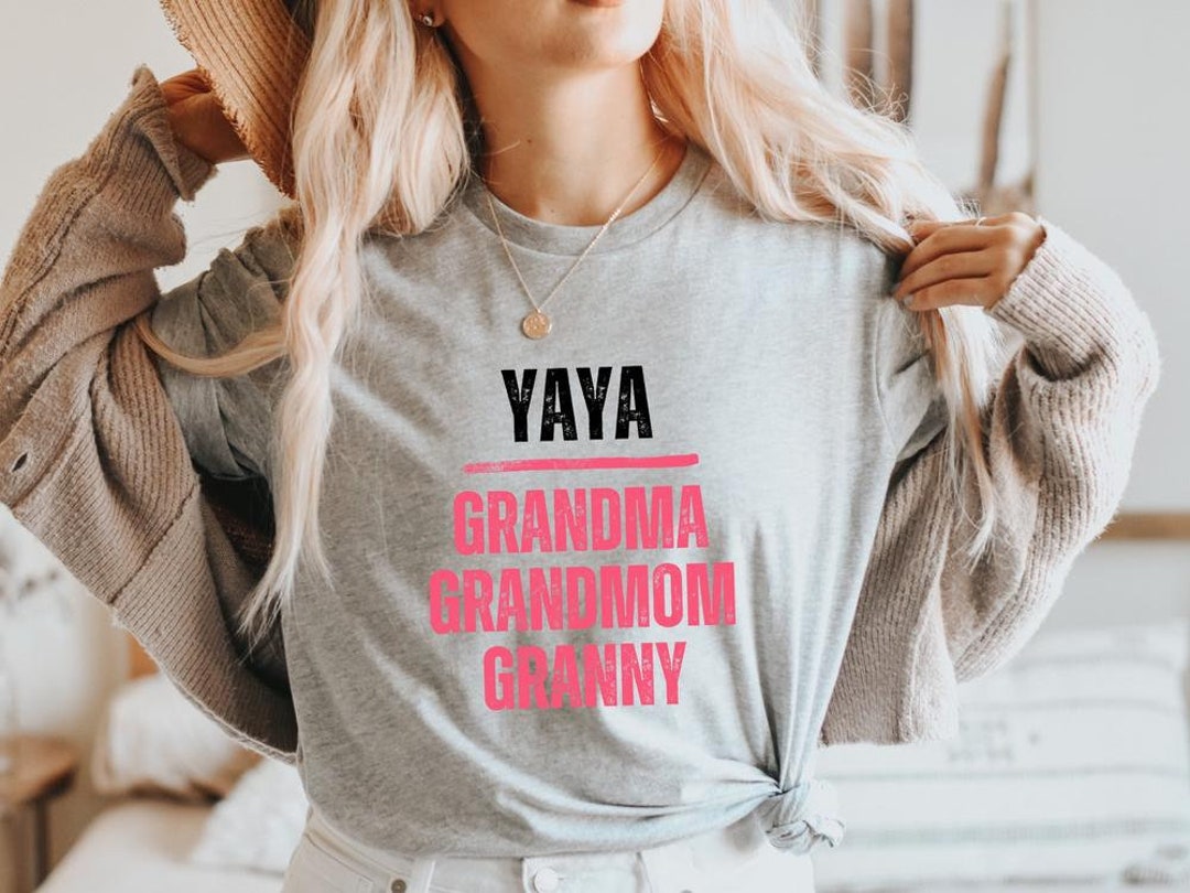 Custom Grandma Shirt With Greek Grandma Nickname Yaya Etsy