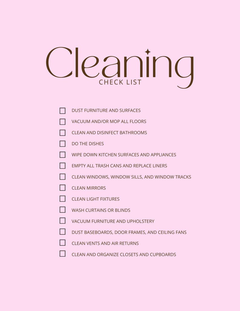 Cleaning and Productivity Planner Set Editable and Pre-filled ...