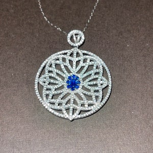 Art Deco sapphire-lab necklace