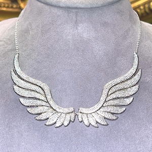 Angel wings necklace- Sterling silver