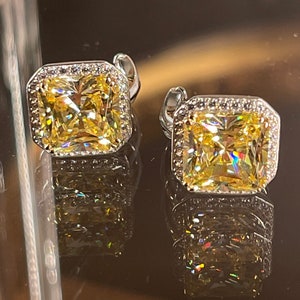 Fancy canary yellow studs