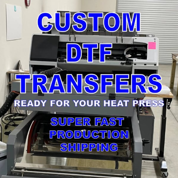 DTF Print, Full Color DTF T-Shirt Heat Transfer, Press Ready, Custom Transfer, Ready to Apply, Your Custom Design