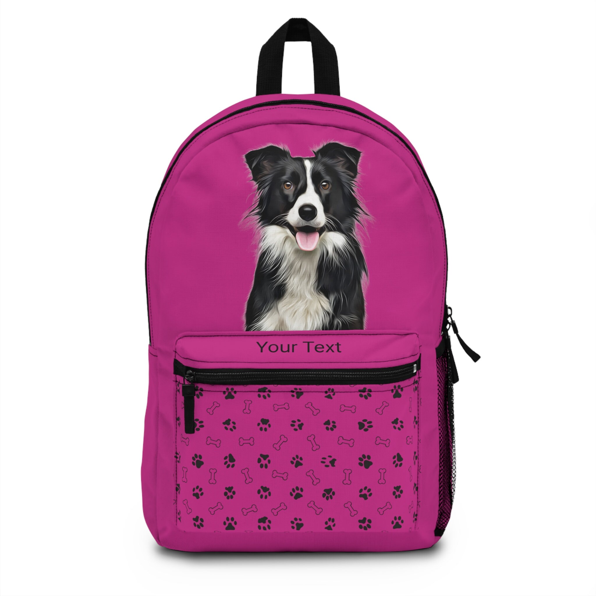 Border Collie Custom Backpack Personalized Gift Border Collie Lover Custom Dog Backpack Gift for Her Gift for Him Border Etsy