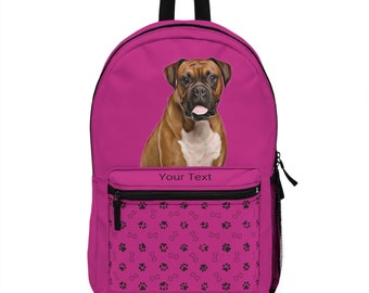 Boxer Custom Backpack - Personalized gift - Boxer Lover - Custom Dog Backpack - Gift for her - Gift for him - Boxer gift