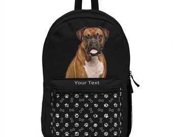 Boxer Custom Backpack - Personalized gift - Boxer Lover - Custom Dog Backpack - Gift for her - Gift for him - Boxer gift