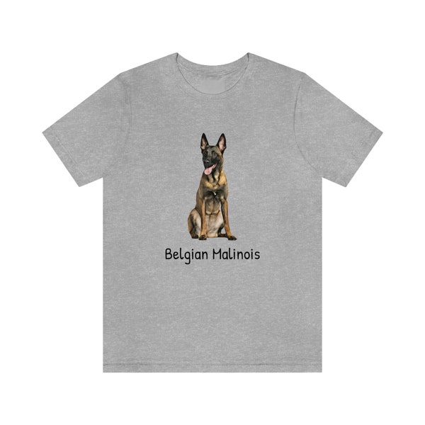 Belgian Malinois Custom Dog T-Shirt - Personalized Dog shirt - Belgian Malinois Lover - Custom T-Shirt - Custom Dog shirt - Malinois T-Shirt