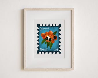 Vintage Stamp Brazilian Guarana Art Print