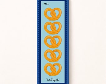 Vintage Stamp NYC Pretzel Bookmark