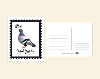 Vintage Stamp NYC Postcard: Travel Gift, Various themes