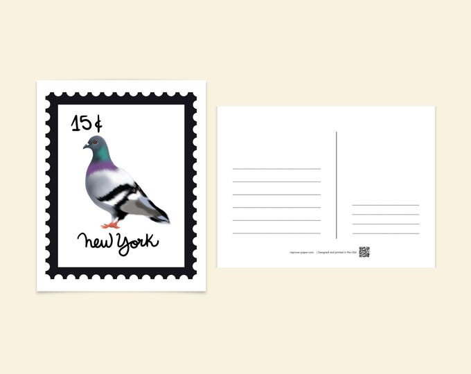 Featured listing image: Vintage Stamp NYC Postcard: Travel Gift, Various themes