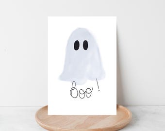 Little Ghost “Boo!” Halloween Greeting Card