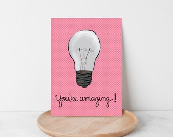 You're amazinge A2 Greeting card - Affectionate Blank Inside Card