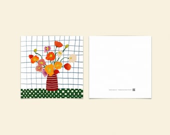 Still life square postcards, various themes