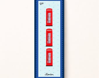 Vintage Stamp London Bookmark