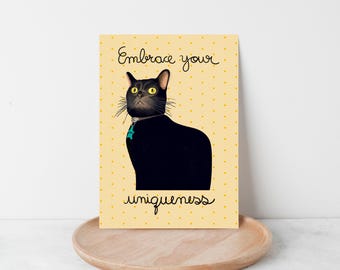Embrace your uniqueness A2 Greeting card - Affectionate Blank Inside Card