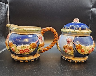 Set de crema y azúcar vintage Floral Barbola Swag