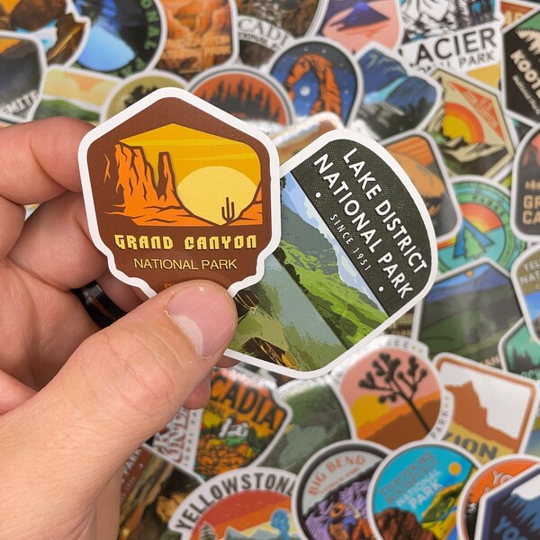 National Park Stickers Etsy UK