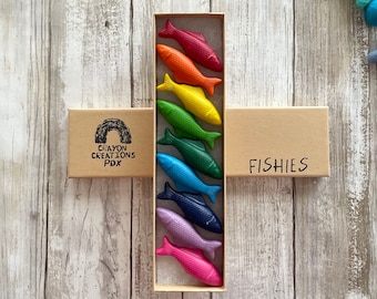 FISH Birthday | Crayons for Kids | Gone Fishing Birthday | Fish Crayons | Kids Gifts | Kids Party Favor | Boys Gifts | Fishing for Kids