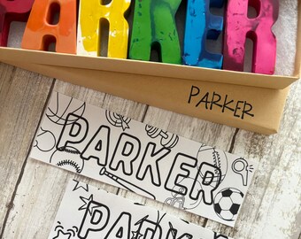 Personalized Name Crayons | Gift for Girl | Gift for Boy | Name Crayons | Kids Art Gift | Custom Kids Gifts | Kids Gifts | Crayon Letters