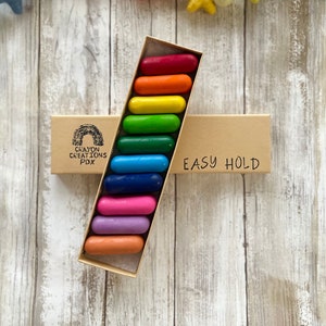 Easy Hold Crayons: Rainbow Colors, Toddler Learning Crayons