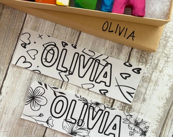 Personalized Name Crayons | Gift for Girl | Gift for Boy | Name Crayons | Kids Art Gift | Custom Kids Gifts | Kids Gifts | Crayon Letters