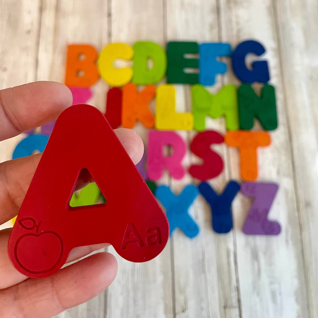 ABC Letter Crayons for Kids Custom Alphabet Crayons - Etsy