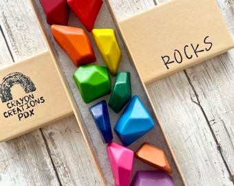 Rock Crayons: Rainbow Colors, Kids Art Supplies