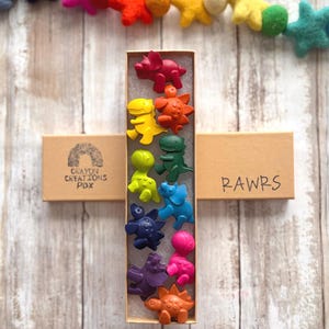 Dinosaur Crayons | Dino Crayons for Kids | T-Rex Crayons | Crayons | Kids Gifts | Kids Party Favor | Rawr | Dinosaur Toy | Dinosaur Gift
