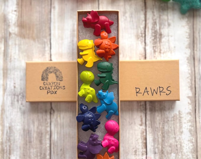 Dinosaur Gift | Dinosaur Crayons | Gift for Girl | Gift for Boy | Crayons | Kids Art Gift | Dinos | Kids Gifts | Dinosaur Toy | Gift for Kid