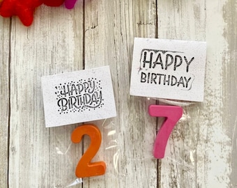 Number Crayon Birthday Party Favors: Personalized Kids Gifts