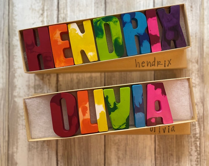 Personalized Name Crayons | Gift for Girl | Gift for Boy | Name Crayons | Kids Art Gift | Custom Kids Gifts | Kids Gifts | Crayon Letters